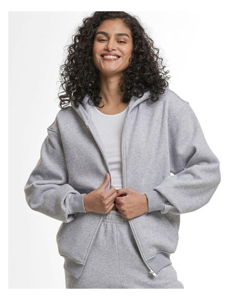 BUI-BY445-Ladies Loose Fit Zip Hoody 2